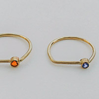 Rings – gold, fire opal, tanzanite, amethyst